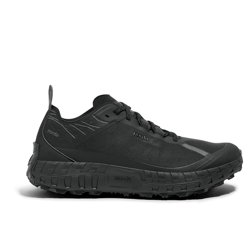 norda 001A — Stealth Black trail shoe — product view 1