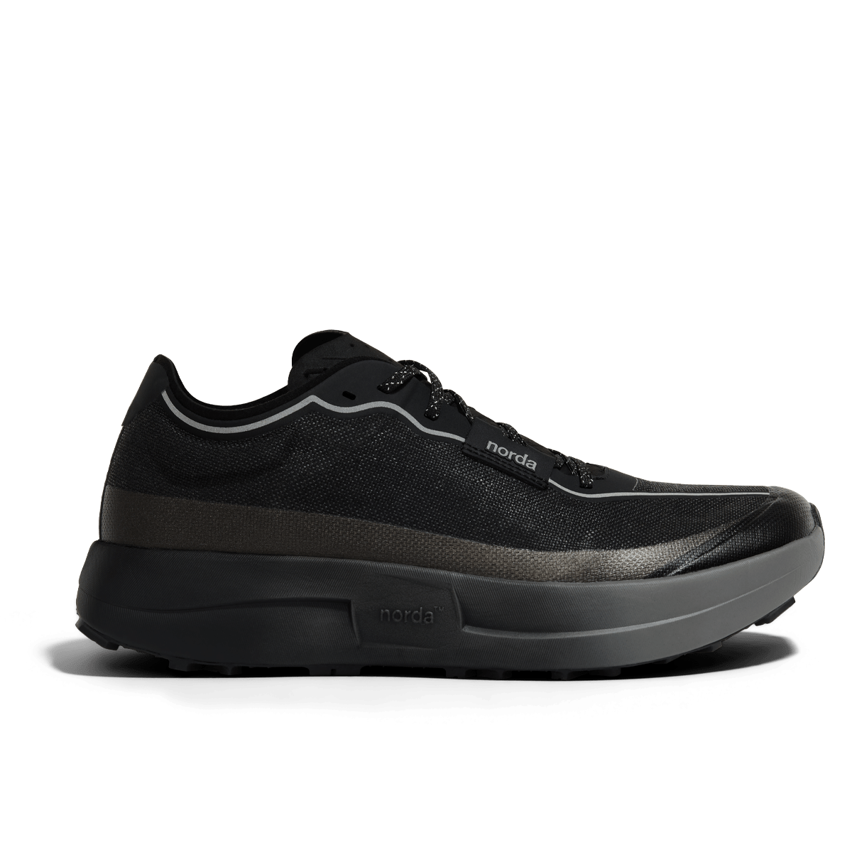 norda 005 — Stealth Black trail shoe — product view 1