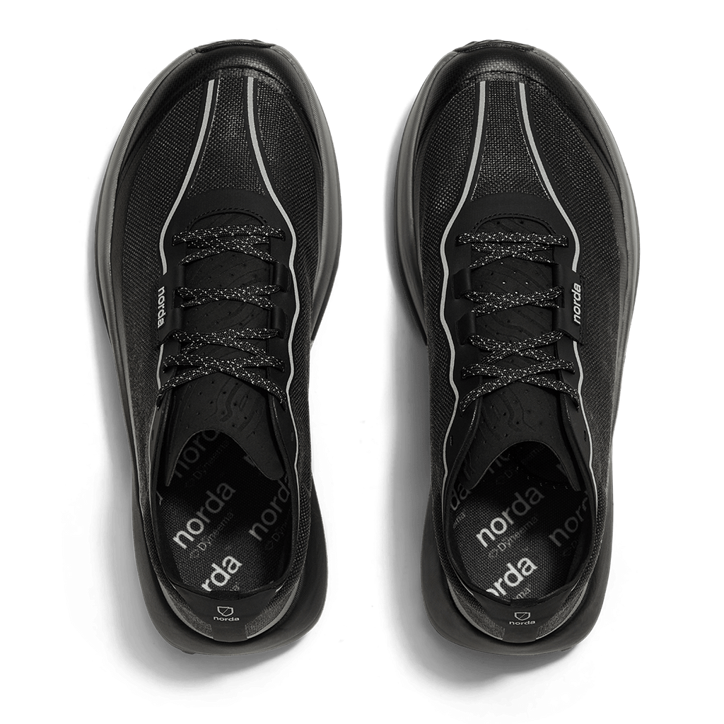 norda 005 — Stealth Black trail shoe — product view 3