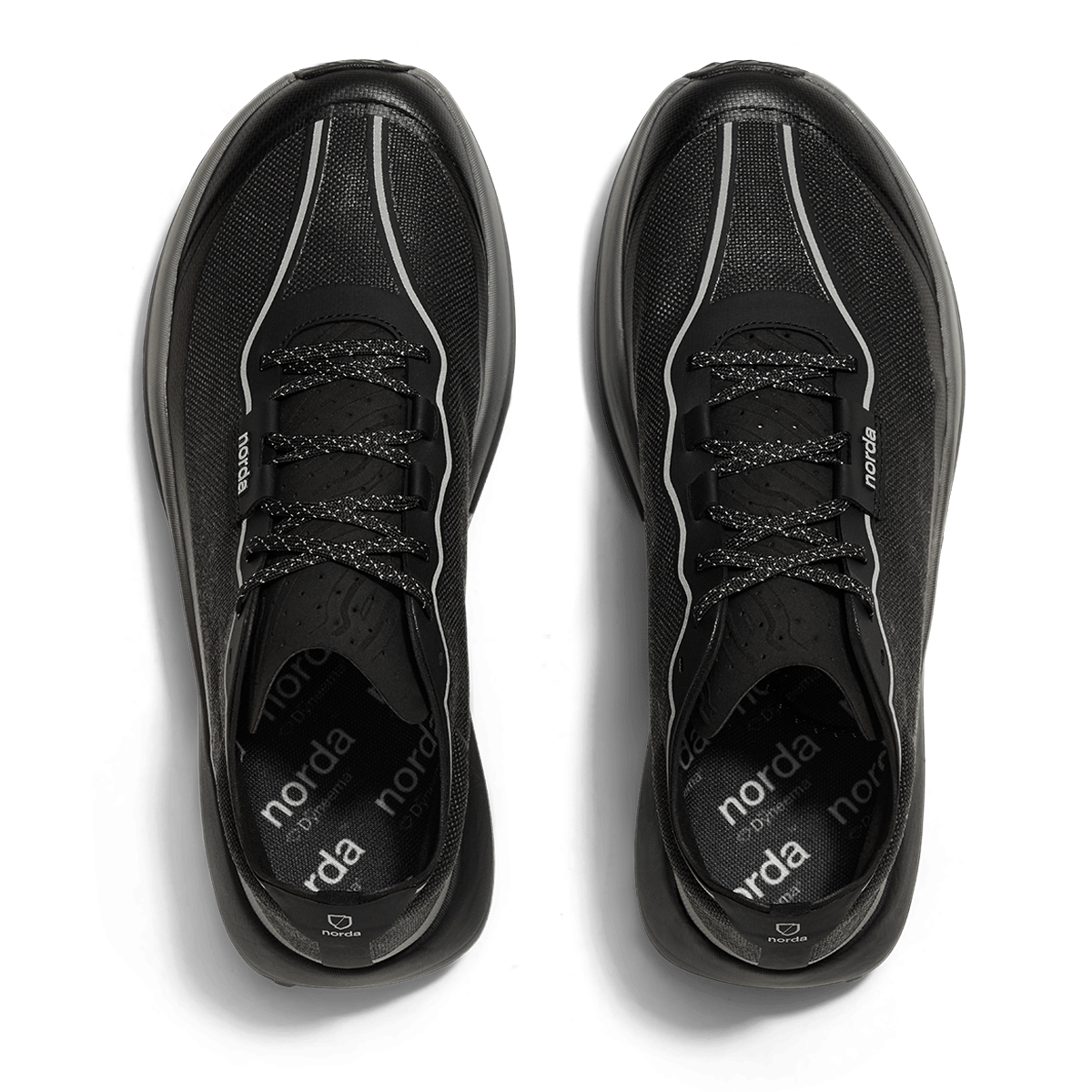 norda 005 — Stealth Black trail shoe — product view 3