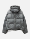 AMI Paris Quilted Down Jacket — Mineral Grey