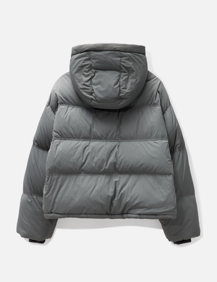 AMI Paris Quilted Down Jacket — Mineral Grey