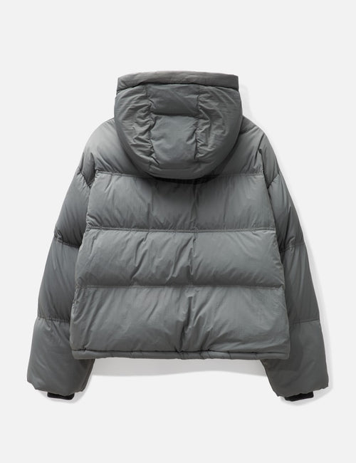 AMI Paris Quilted Down Jacket — Mineral Grey