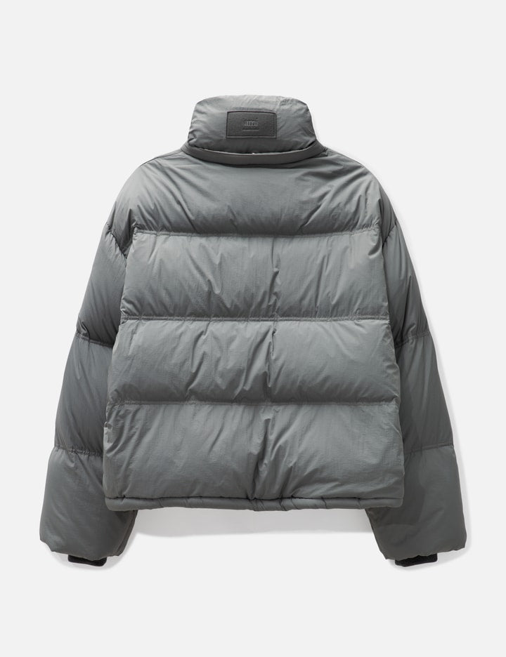 AMI Paris Quilted Down Jacket — Mineral Grey