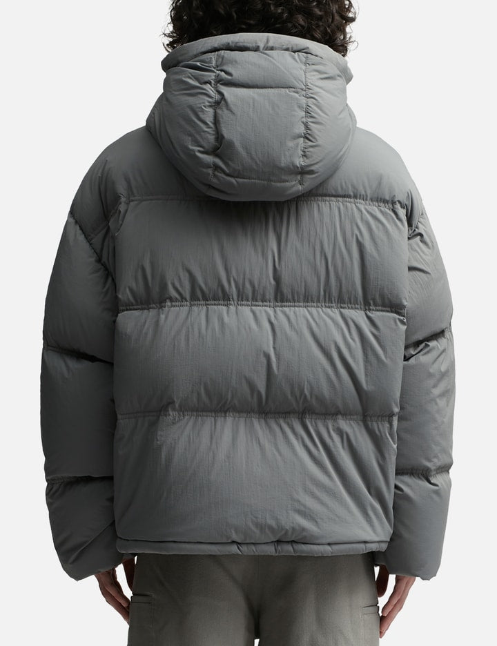 AMI Paris Quilted Down Jacket — Mineral Grey