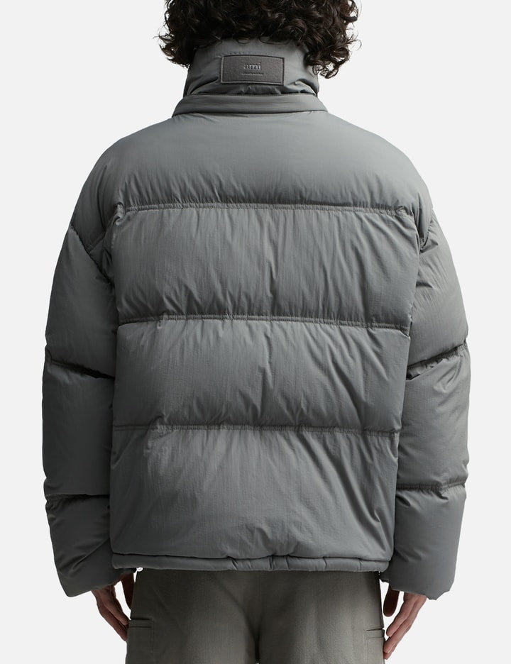AMI Paris Quilted Down Jacket — Mineral Grey