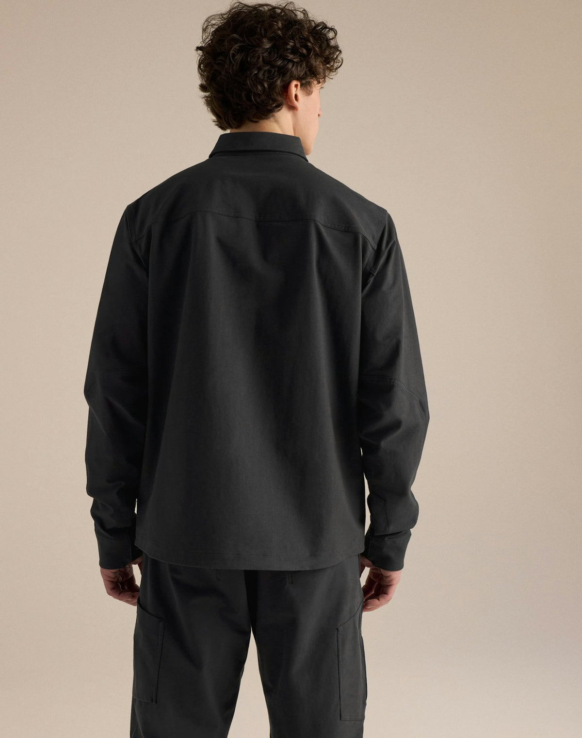 Cronin Cotton Overshirt Men's, Black, back view