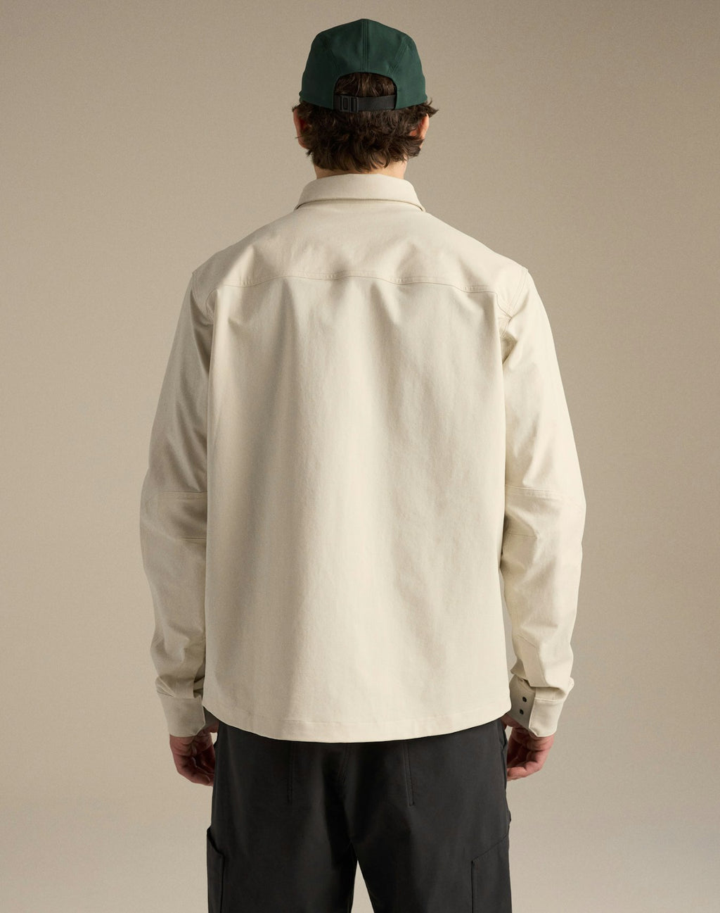 Cronin Cotton Overshirt Men's, Sea Salt, back view