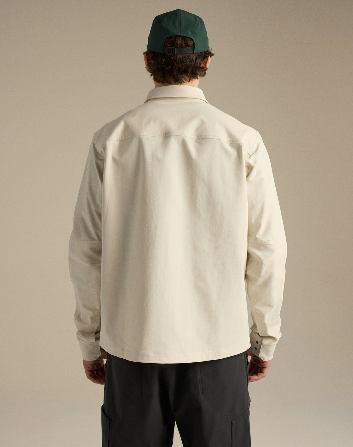 Cronin Cotton Overshirt Men's, Sea Salt, back view