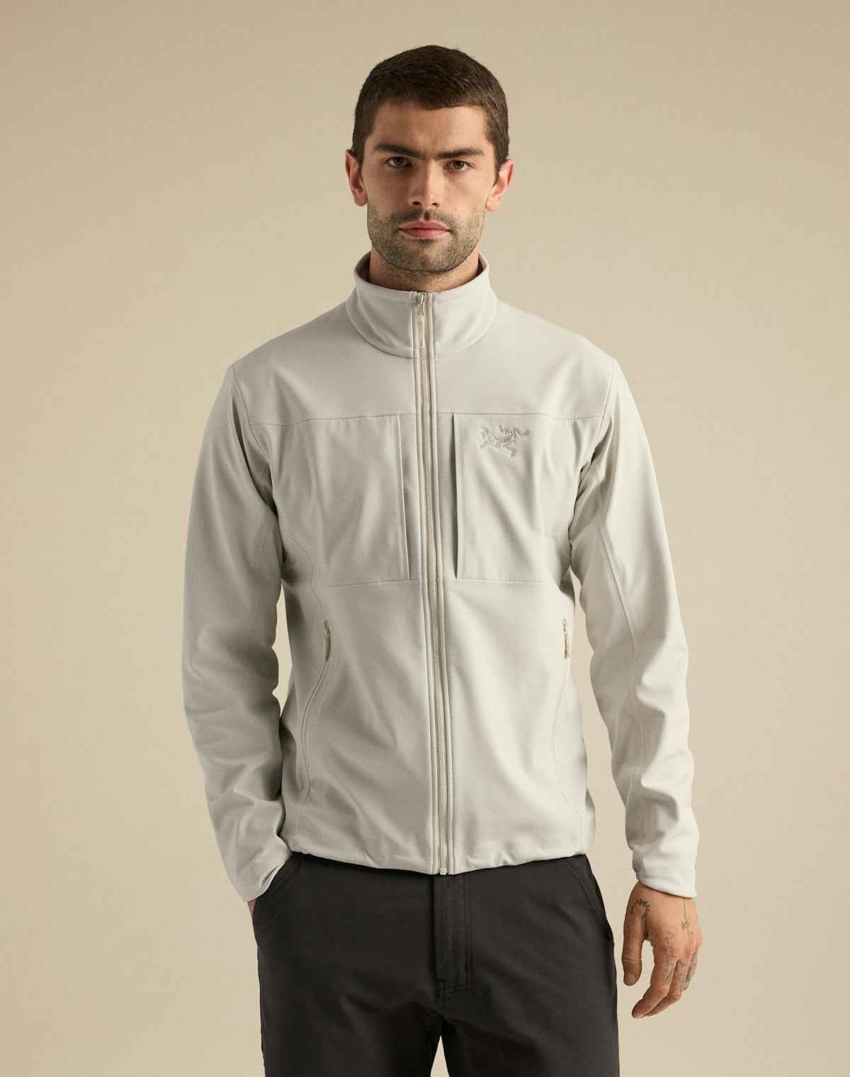 Gamma MX Jacket Men's, Sea Salt, front view