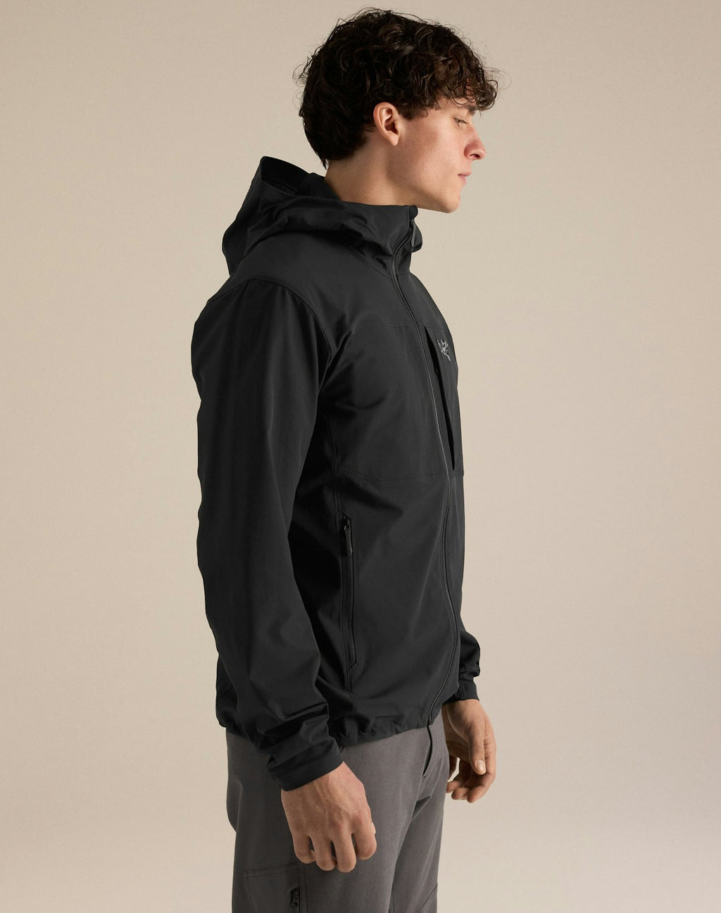 Gamma Hoody Men's, Black, side view