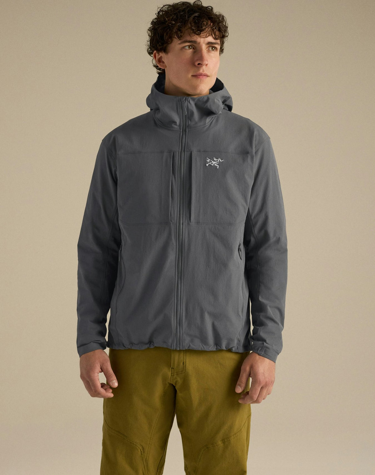 Gamma Hoody Men's, Cloud, front view