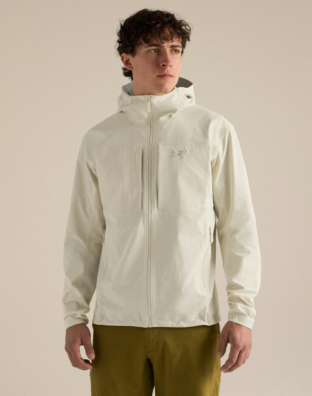 Gamma Hoody Men's, Sea Salt, front view
