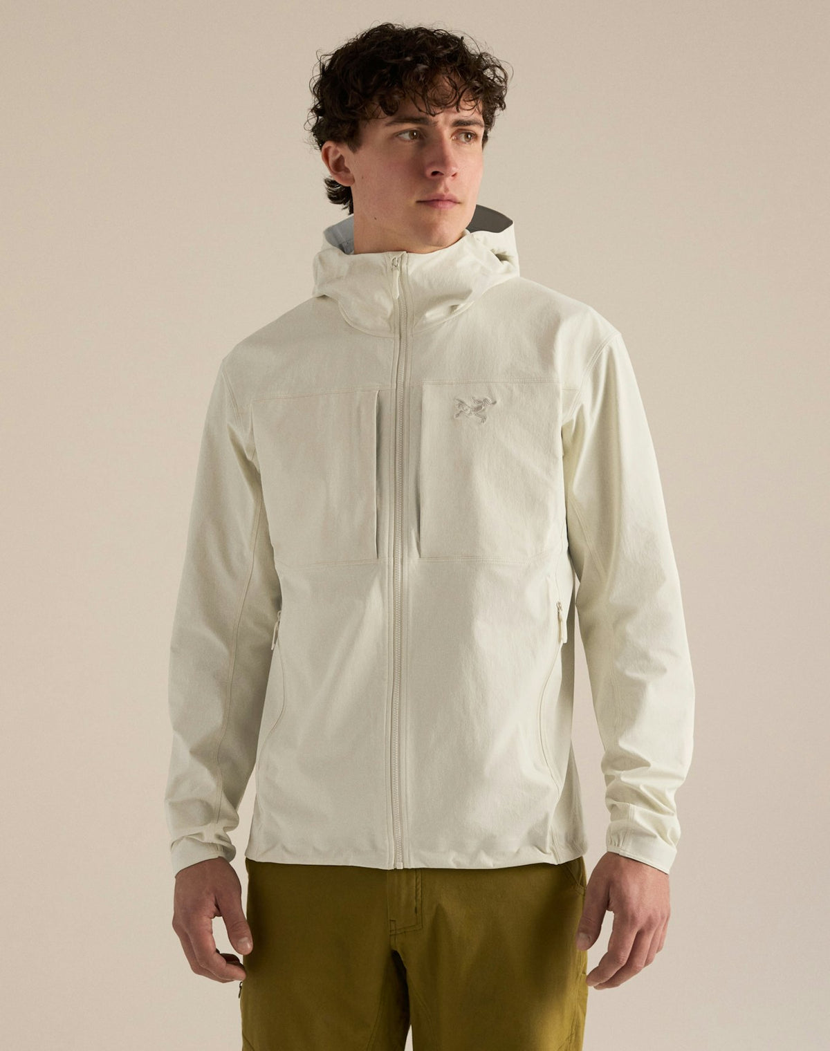 Gamma Hoody Men's, Sea Salt, front view
