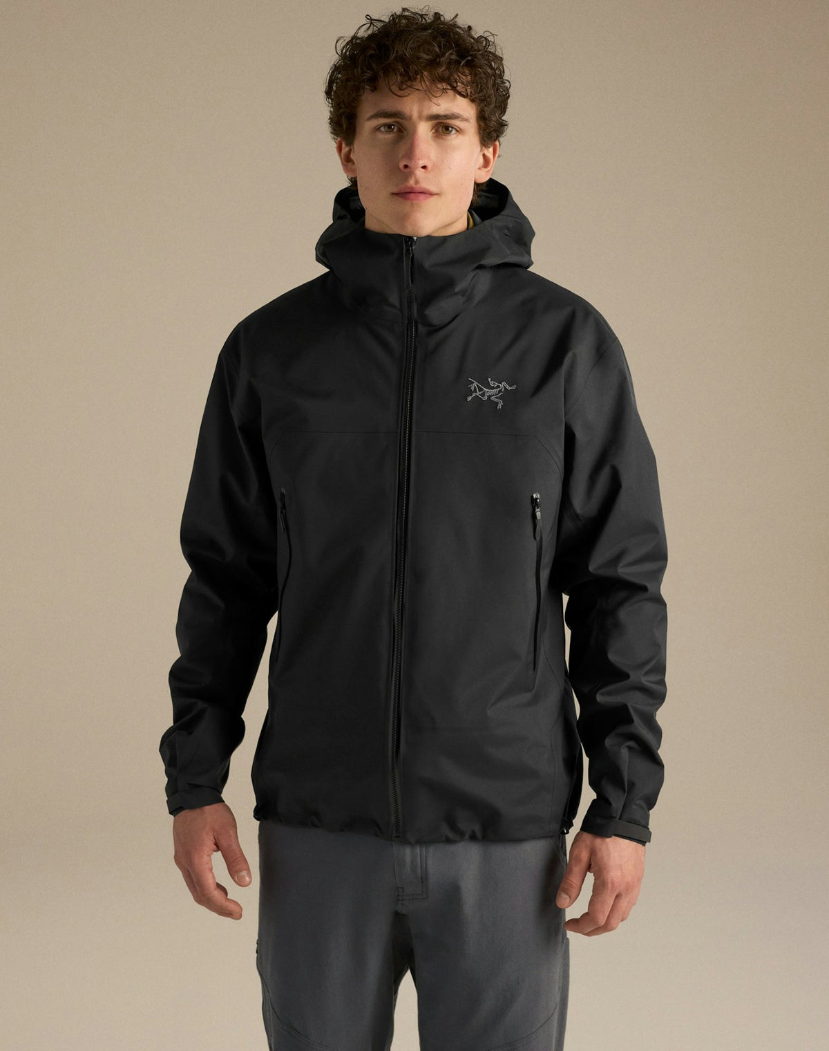 Beta Jacket Men's, Black, front view