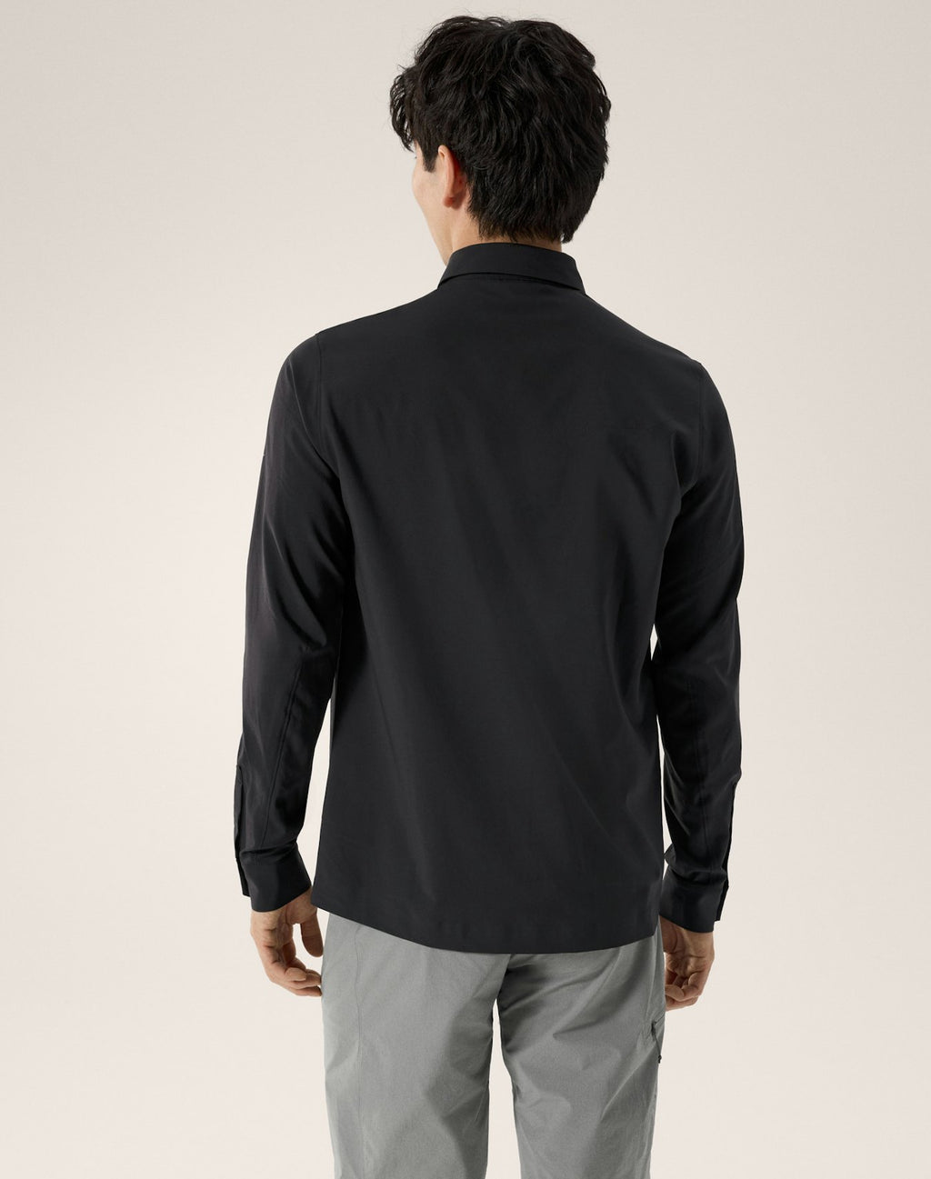 Skyline Shirt LS Men's, Black, back view
