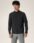 Skyline Shirt LS Men's, Black, front view