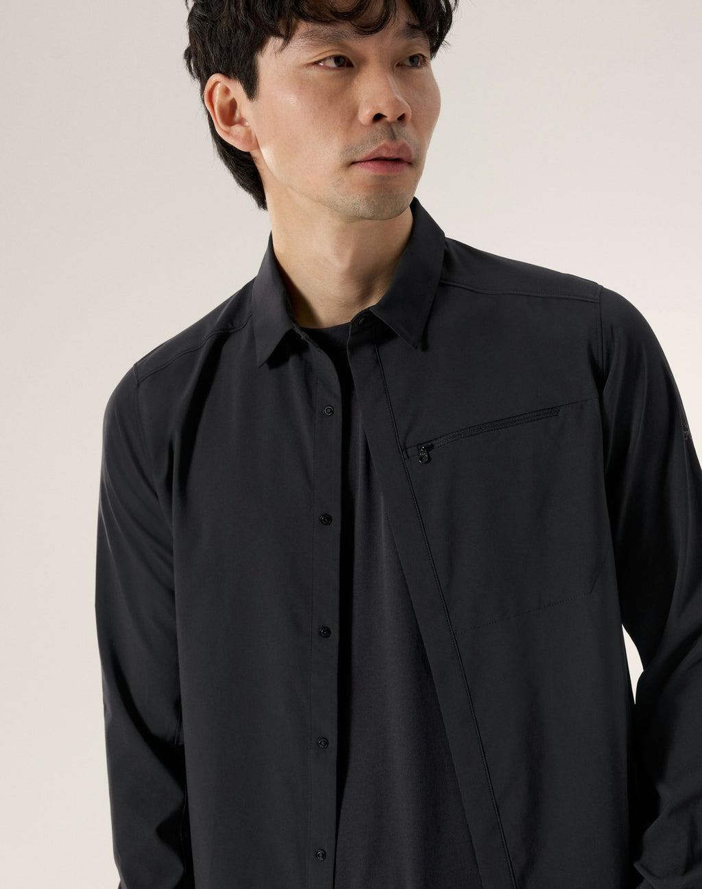 Skyline Shirt LS Men's, Black, hover