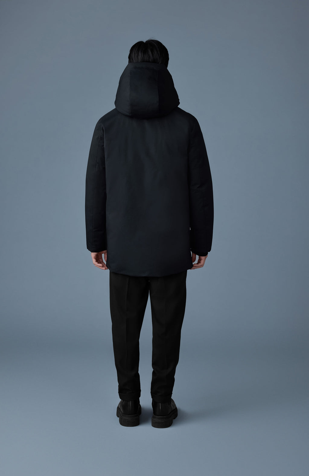 Mackage SULLIVAN Shearling-Trim Down Parka — Black